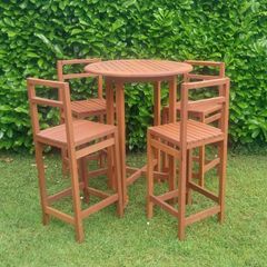 garden high bar table and chairs set