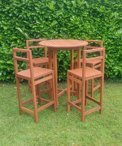 garden high table and chairs bar set