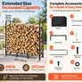4ft Outdoor Firewood Log Rack with Waterproof Cover Image 4