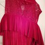 ladies cold shoulder velvet dress with sleeves Image 3