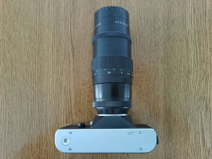 Zenit E Pentacon 4/200 Vintage SLR camera USSR Soviet Russian 35 mm KMZ Refurbished 800154634
