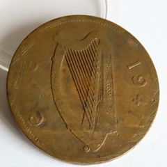Exceptional Severe Irish error coin 1941 Penny