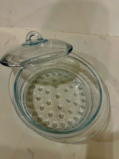 Glass Steamer Dish with Lid