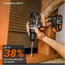 WORX Nitro 18V (20V MAX) Cordless Impact Drill, PowerShare, Brushless Motor, 60Nm, 13mm Chuck, Variable Speed Control, LED Light, 2pcs 2.0 Ah Batteries Included, WX352 Image 3