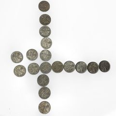 18x Vintage UK Sixpence Coins 1960-1967 - Elizabeth II Pre-Decimal Lot