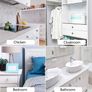 6 PCS Cabinet Knobs with 2 Sizes Screws, 30mm Drawer Handles Crystal Glass Diamond Shaped cupboards Door Knobs Image 6