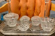 Art Deco crystal dressing table set 1940s
