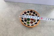 ONE Vintage Coaster with Colorful Glass Stones 60s