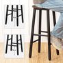 Bar Stools Set of 2, Kitchen Breakfast Bar Chiars, Industrial 63 cm Height Stools for Dining Room, Kitchen, Solid and Stable, Rustic Brown and Black Image 8