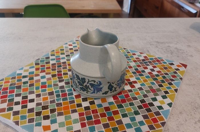 Fabulous Vintage Midwinter Stonehenge Coffee Pot and Milk Jug in the Caprice Pattern (Spanish Garden) Designed by Jessie Tate, Excellent Condition