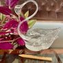 Vintage Cavan Ireland Clear Glass Swan Ornamental Pin Dish Image 9