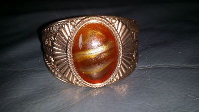 Beautiful large gold colour costume bracelet size M/L as new