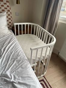 Babybay Maxi Co Sleeper - White Varnished