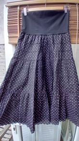 Black Bandeau Pink Dot Dress