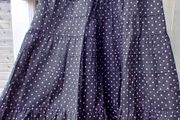 Black Bandeau Pink Dot Dress