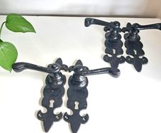 Two Pairs Cast Iron Door Handles