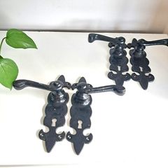 Two Pairs Cast Iron Door Handles