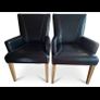 two leather carver chairs Image 3