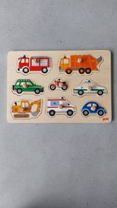 Goki Vehicle Peg puzzle jigsaw