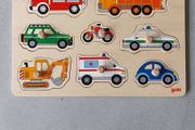 Goki Vehicle Peg puzzle jigsaw