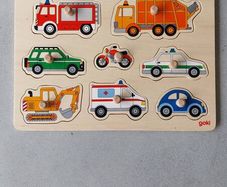 Goki Vehicle Peg puzzle jigsaw