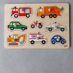 Goki Vehicle Peg puzzle jigsaw