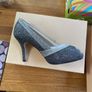 High heels peep toe silver Image 5