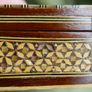 Vintage Handmade Wooden Jewelry Box Wood Trinket Storage Wood Box Mother of Pearl Inlay Image 5