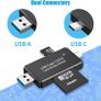 SD Card Reader, 3.0 Micro SD Card Reader & USB C Card Reader Memory Card Reader OTG SD Adapter for SDXC, SDHC, MMC, TF RS-MMC Micro SD and UHS-I Cards with Windows Smartphone Computer Laptop etc Image 2
