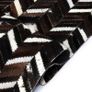 Rug Genuine Leather Patchwork 120x170 cm Chevron Black/White Image 2