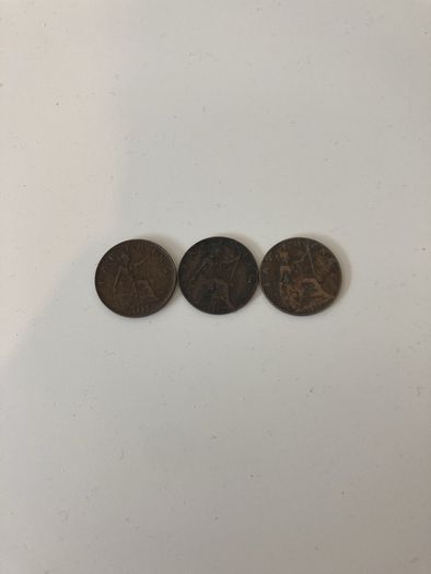 English farthing 1915,1916,1932