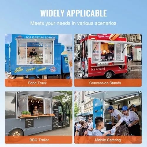 Concession Window for Food Truck, 48"x36" Aluminum Alloy Service Window, Up to 85 Degrees Serving Window with 4 Sliding Windows