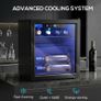 12 Bottle Wine Cooler, 36 Litre Capacity, 4-16C Under Counter Drinks Beer Wine Fridge with Glass Door, LED Light Image 3