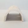 Ecru ceramic tunnel with a hole for plants 10x5x4cm Image 2