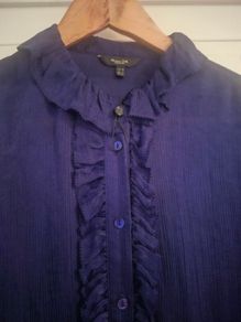 Romatic purple ruffle size 12 massimo dutti