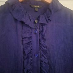 Romatic purple ruffle size 12 massimo dutti
