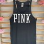 slerpwear Victoria secrets pink black sleepwear vest top size small Image 4