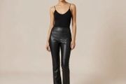 Eco vegan leather trousers