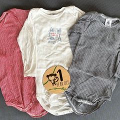 Set of 3 bodysuits - Petit Bateau