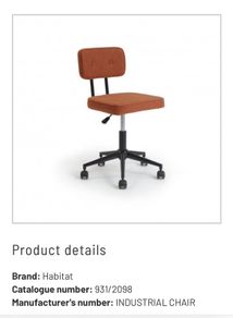 Habitat Orange Office Chair