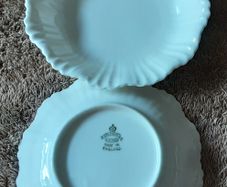 two small delphine China dishes
