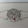 Lotus Silver bracelet Tree Of Life Image 3