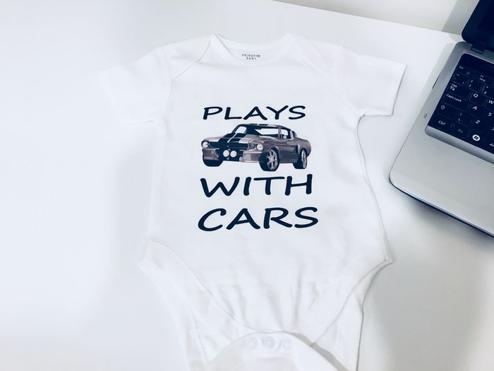 Father And Baby Set T-shirt And Bodysuit Set Dad And Son Plays With Cars Set 2