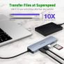 7 in 1 USB C to HDMI HOPDAY USB C Adapter with 4K HDMI, Type C 100W PD, 5Gbps USB 3.0 Data Ports, SD/TF Card Reader, Docking Station for MacBook Air/Pro, iPad, Windows Image 3