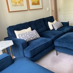 Content by Conran Navy Velvet Sofa Suite