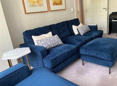 Content by Conran Navy Velvet Sofa Suite