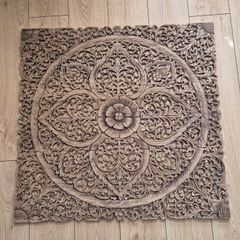 Natural Carving Wood Mandala Carving