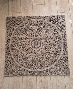 Natural Carving Wood Mandala Carving