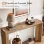 Farmhouse Console Table with Storage Space 140cm Wooden Sofa Table for Entryway Image 3