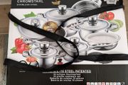 Chromstahl 16-piece stainless steel cookware set